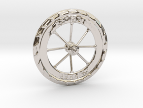 Pocket highway wheel set in Rhodium Plated Brass