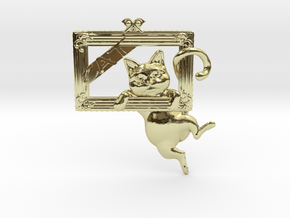 Mona Cat - Featured exclusive cat -Slight fat ver. in 18k Gold Plated Brass