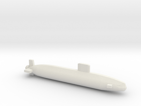 Trafalgar Class SSN, Full Hull, 1/1800 in White Natural Versatile Plastic