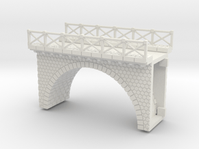 NV3M1 Small modular viaduct 1 track in White Natural Versatile Plastic