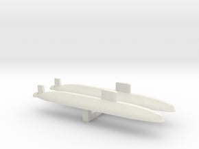 Trafalgar Class SSN x 2, 1/2400 in White Natural Versatile Plastic