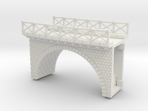 NV3M7 Small modular viaduct 1 track in White Natural Versatile Plastic