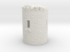NF50 Ruined tower in White Natural Versatile Plastic