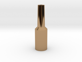 Tuba Mouthpiece Resistance Tool  in Polished Brass