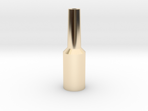 Tuba Mouthpiece Resistance Tool  in 14k Gold Plated Brass