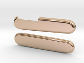 Victorinox 91mm smooth replacement scales  in 14k Rose Gold Plated Brass