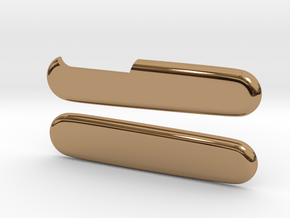 Victorinox 91mm smooth replacement scales  in Polished Brass