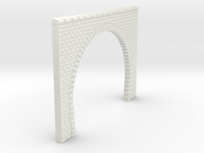 NT14 Tunnel portal for double track in White Natural Versatile Plastic
