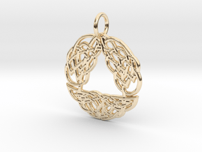 Celtic Arch Pendant in 14k Gold Plated Brass