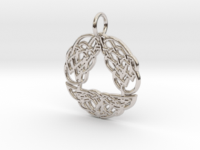 Celtic Arch Pendant in Rhodium Plated Brass