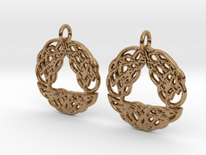 Celtic Arch earrings in Polished Brass