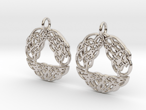 Celtic Arch earrings in Rhodium Plated Brass