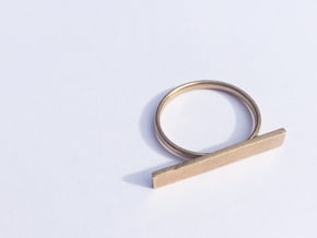 Customizable Space ring (Large) in Natural Bronze