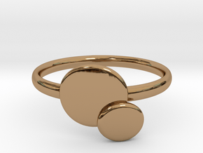 Double O ring (Large) in Polished Brass