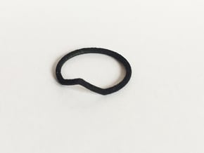 V ring (small) in Black Natural Versatile Plastic