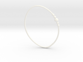 Tatiana Bracelet in White Processed Versatile Plastic