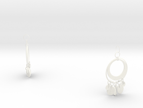 Aisha Earings in White Processed Versatile Plastic