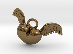 Cupid Heart in Polished Bronze