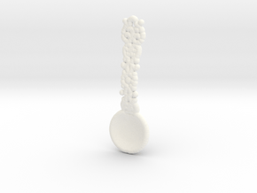 Spoon in White Processed Versatile Plastic