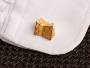Cufflinks The Knot in Polished Gold Steel