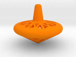 Medium Spin Top in Orange Processed Versatile Plastic
