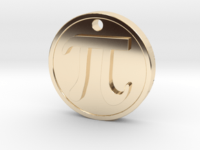 PI Pendant in 14k Gold Plated Brass