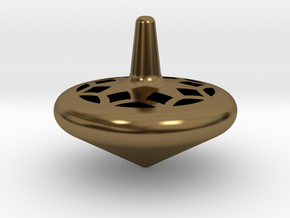 Tiny Spin Top  in Polished Bronze