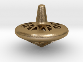 Medium Spin Top in Polished Gold Steel