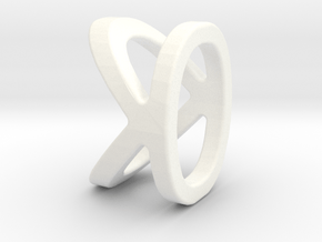 Two way letter pendant - KO OK in White Processed Versatile Plastic