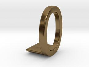 Two way letter pendant - LO OL in Polished Bronze
