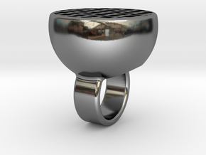 Maze-ring in Fine Detail Polished Silver