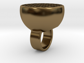 Maze-ring in Polished Bronze