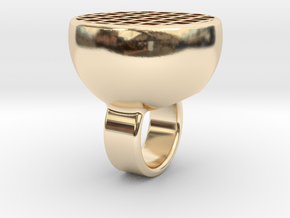 Maze-ring in 14k Gold Plated Brass