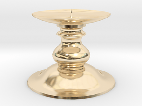 Candle Holder 1 in 14k Gold Plated Brass