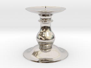Candle Holder 2 in Rhodium Plated Brass