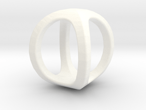 Two way letter pendant - OO O in White Processed Versatile Plastic
