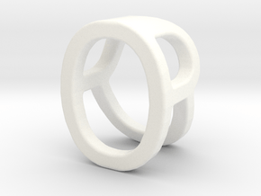 Two way letter pendant - OR RO in White Processed Versatile Plastic