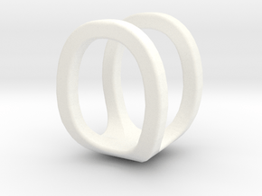 Two way letter pendant - OU UO in White Processed Versatile Plastic