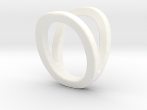 Two way letter pendant - OV VO in White Processed Versatile Plastic