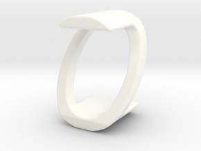 Two way letter pendant - OZ ZO in White Processed Versatile Plastic