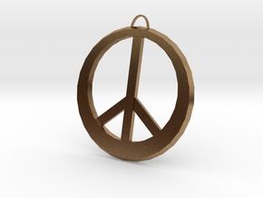 Peace Sign in Natural Brass