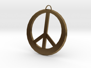 Peace Sign in Natural Bronze
