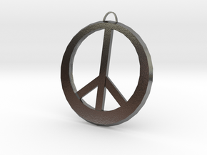 Peace Sign in Polished Silver