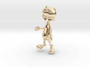 Toon Alien in 14k Gold Plated Brass