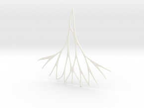 Fractal Earring / Pendant v.3  in White Processed Versatile Plastic