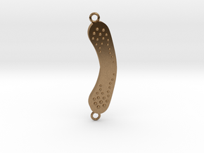 Boomerang pendant in Natural Brass