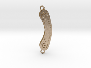 Boomerang pendant in Polished Gold Steel