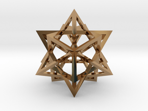 Tetrahedron 4 Compound in Polished Brass
