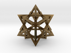 Tetrahedron 4 Compound in Polished Bronze