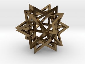 Tetrahedron 6 Compound in Polished Bronze